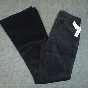 NWT, Black corduroy, flare leg